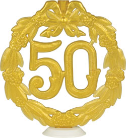 50th Anniv Gold Wreath W/ Base