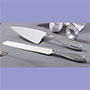 White Glitter Cake Knife & Server Set