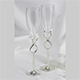 Diamond Ring Design Flutes, Pair