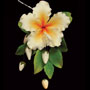 Open Hibiscus Spray - Peach