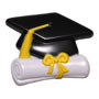 Grad Cap Plaque - Black