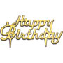 Happy Birthday Gold Pl. Script