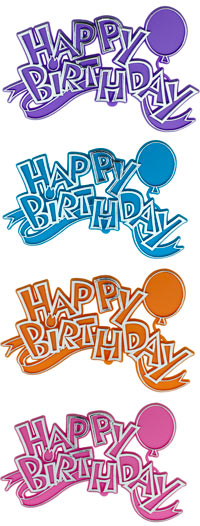 Happy Birthday Balloon Plaque Asst.