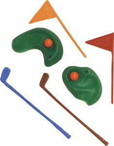 Golf Green w/ Clubs & Flag (Set)