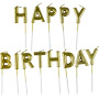 Gold Happy Birthday Letters Set
