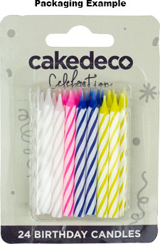 Striped Candles- Red - Blister Card - Master Case