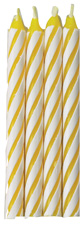 Striped Candles - Yellow