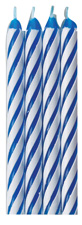 Striped Candles-Blue-Blister Card - Master Case