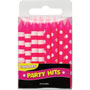 Pink Stripes And Dots Candles