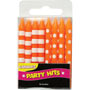 Orange Stripes And Dots Candles