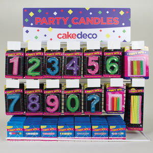 Countertop Flat Rack - Large Glitter Numbers