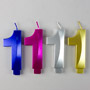 Large Metallic Number Candles Asst. Colors - #1