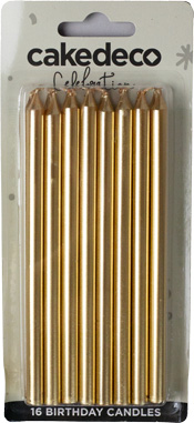 Party Shape Candles - Gold