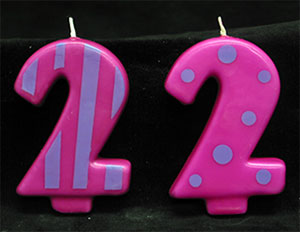 Crazy Number Candles- # 2