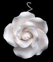 Tea Rose Single w/ Wire-Large White