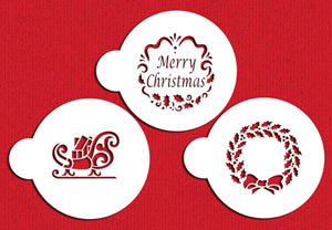 Stencil: Christmas Greeting Set