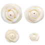 Mixed Size Icing Roses - White