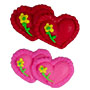 Mini Double Hearts w/ Flower - Pink & Red Asst.
