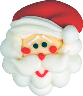 Santa w/ Red Cheeks Icing Face