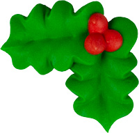 Holly W/Berry Royal Icing