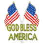 God Bless America W/ Flags