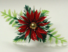 Poinsettia Pick/Gold Berry-Long Leaf