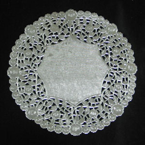 Silver Lace Doilies -Round-12
