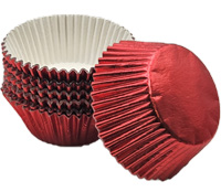 Bake Cups- Red Foil - Small 1-1/4