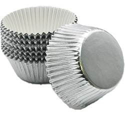 Bake Cups - Silver Foil - Cupcake Size
