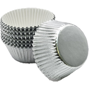 Bake Cups - Silver Foil - Large Cupcake - 2-1/2