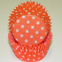 Polka Dot Cups - Orange - Cupcake