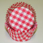 Gingham Cups - Red - Cupcake