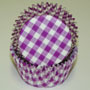 Gingham Cups - Purple - Cupcake