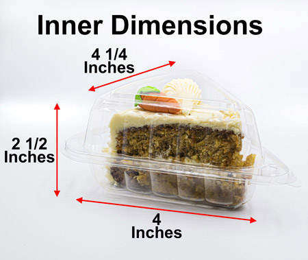 Dozen Medium Wedge Cake Slice Container