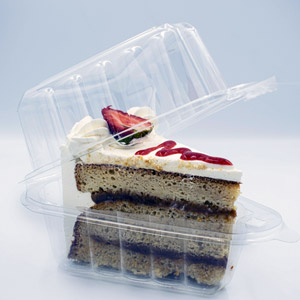 Dozen Tall Wedge Cake Slice Container