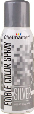 Edible Metallic Silver Spray  - 1.5 oz.