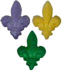 Fleur De Lys- Mardi Gras Colors