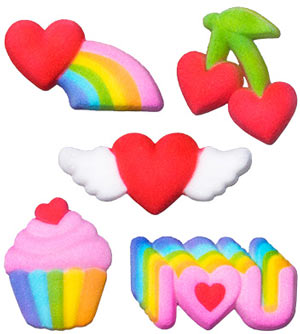 Rainbow Party Valentine Asst. Sugars